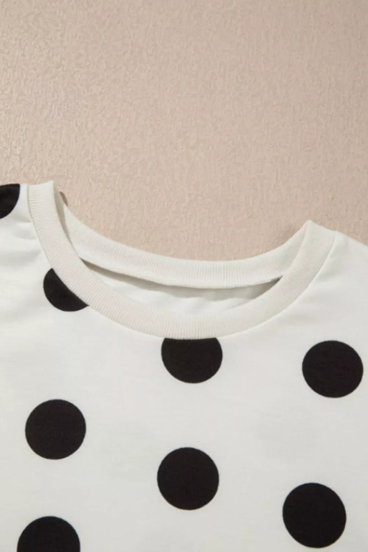 Polka Dot Tee and Shorts 2-Piece Set
