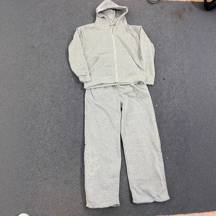 Loose-fit Tailored Hooded Zip-up Sweatshirt Jacket