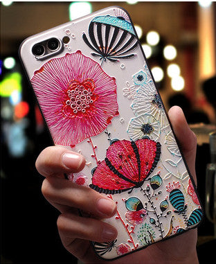 Compatible with Apple , Three-dimensional Embossed Phone Case