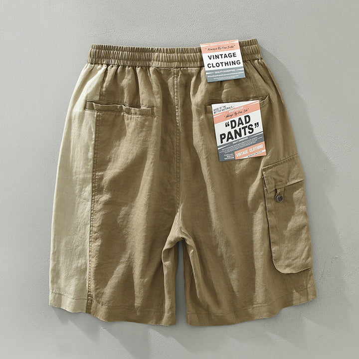 Men's Thin Trendy Loose Color Matching Linen Pants