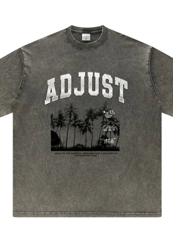 Men's Graphic Round Neck Short Sleeve T-Shirt