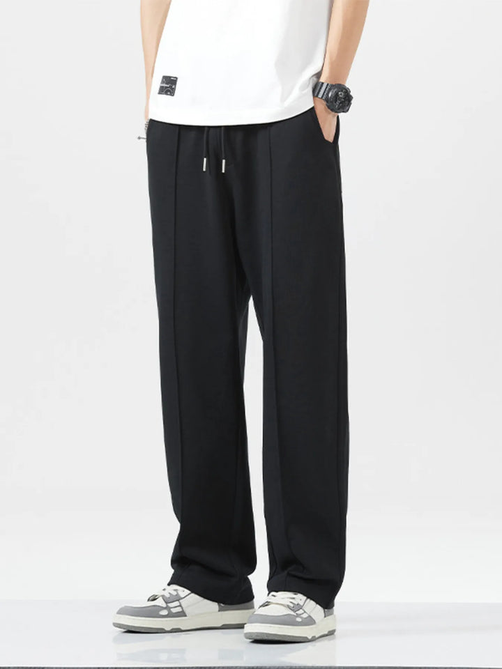 Men's Full Size Casual Drawstring Wide Leg Sweatpants Plus Size