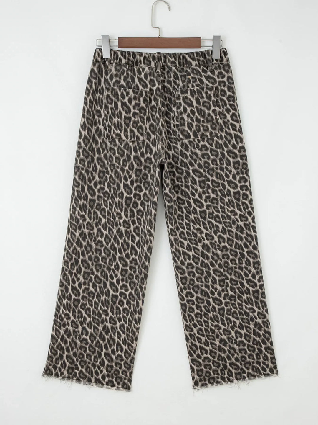 Leopard Straight Loose Leg Jeans
