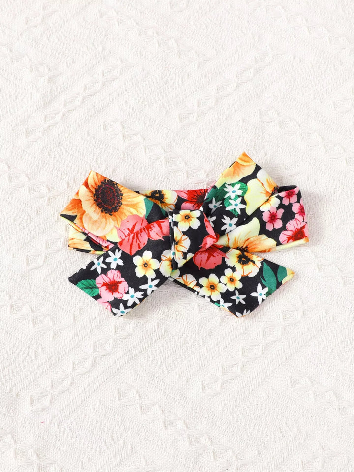 Children's Floral Bell Sleeve Top and Pants Set