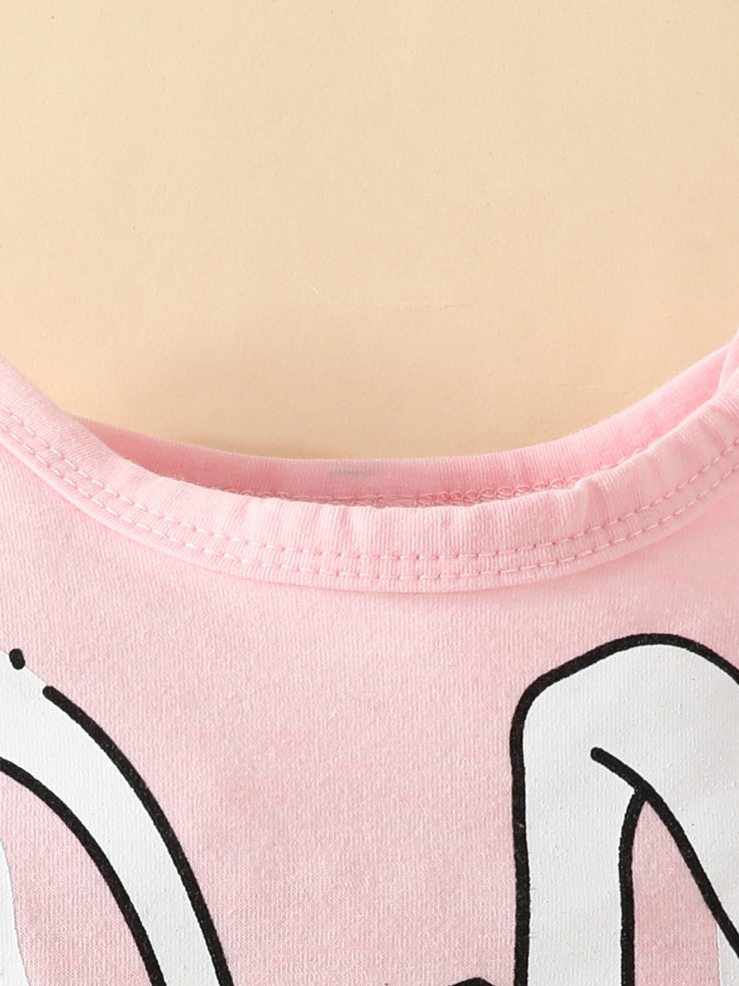 Children's Bunny Long Sleeve Bodysuit and Pants Set with Headscarf