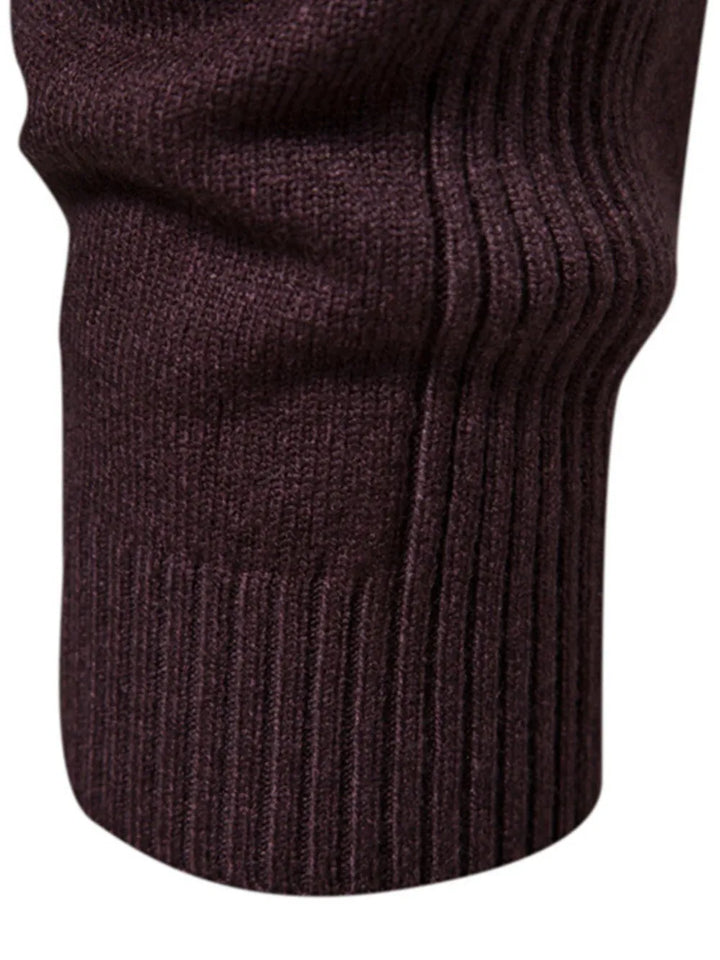 Men's Mock Neck Long Sleeve Sweater