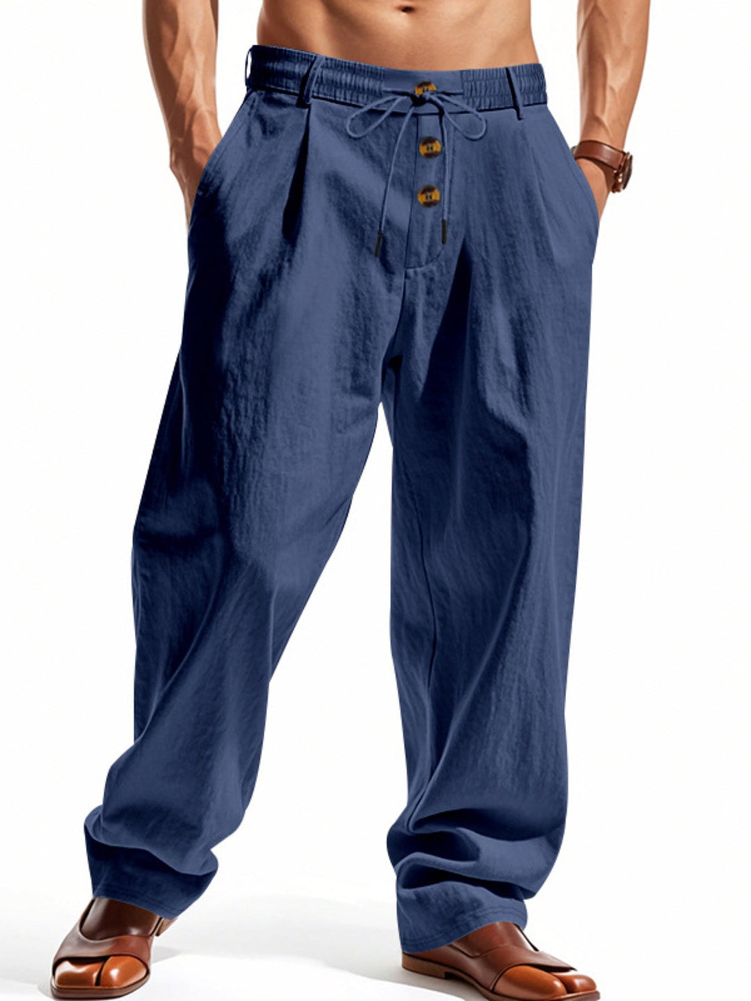 Men's Full Size Drawstring Loose Fit Pants Plus Size