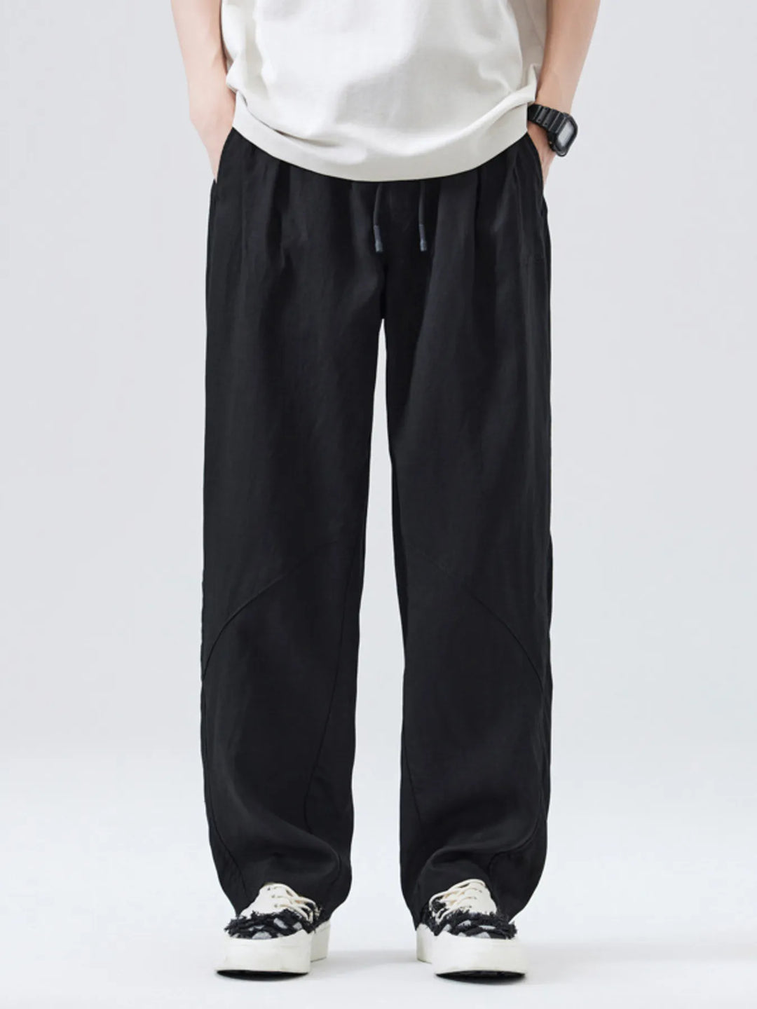 Men's Drawstring Wide leg Pants