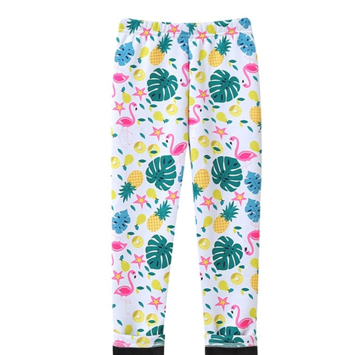 Girls Thin-Flannel SpringAutumn Outerwear Milk-Viscose Pants