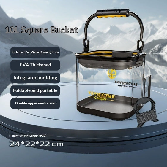 Thickened Transparent Fishing And Water-drawing Bucket