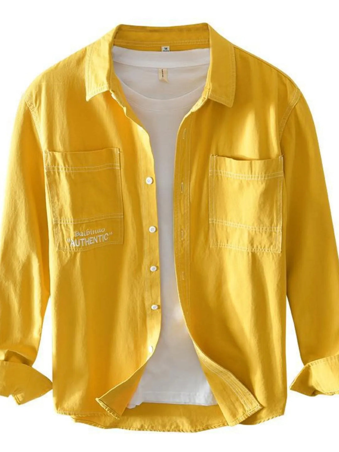 Men's Plus Size Button Up Long Sleeve Shirt