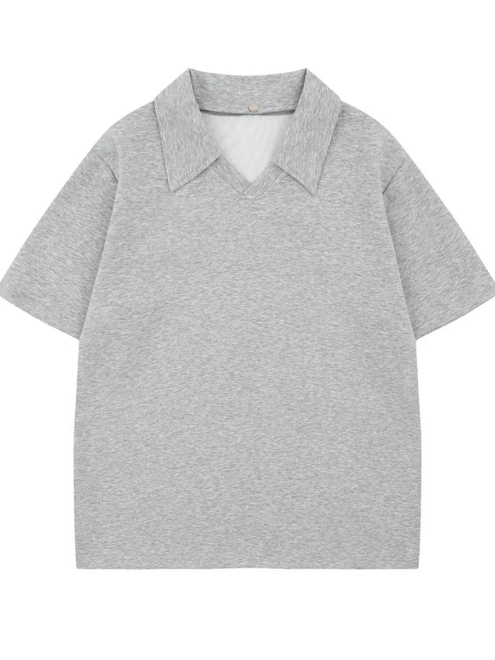 Men's Detachable Collar Short Sleeve Top