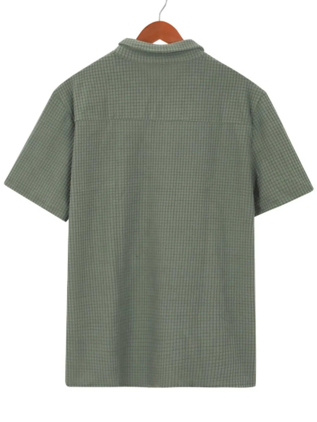 Men's Full Size Button Detail Short Sleeve Polo Plus Size