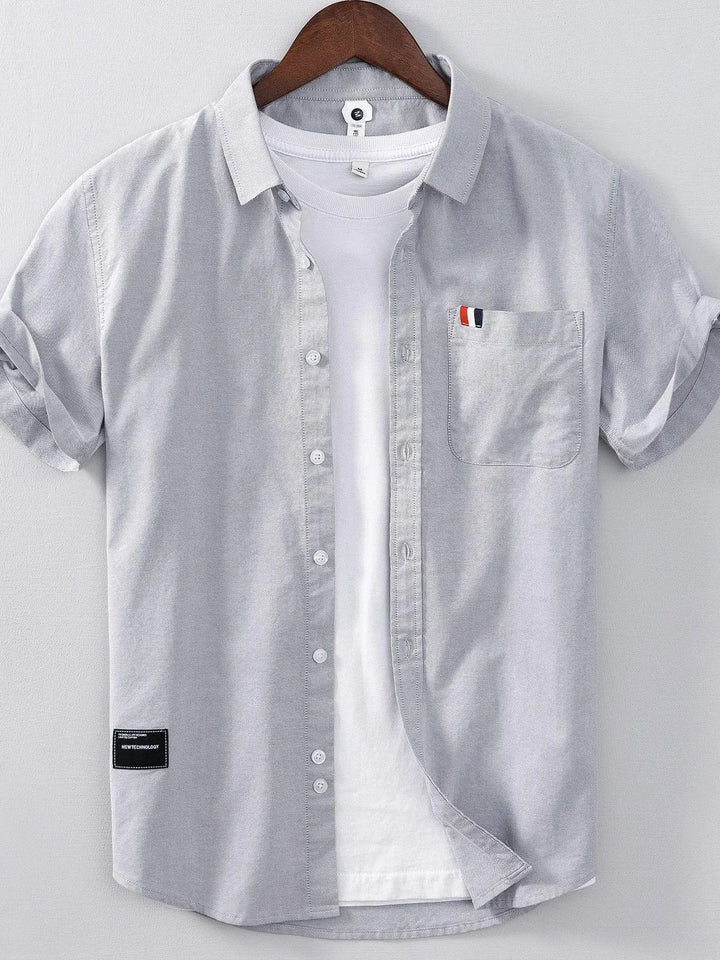 Men's Plus Size Button Up Short Sleeve Shirt