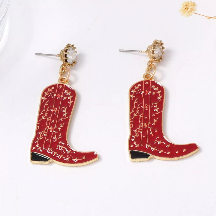 Cowboy Boot Dangle Earrings