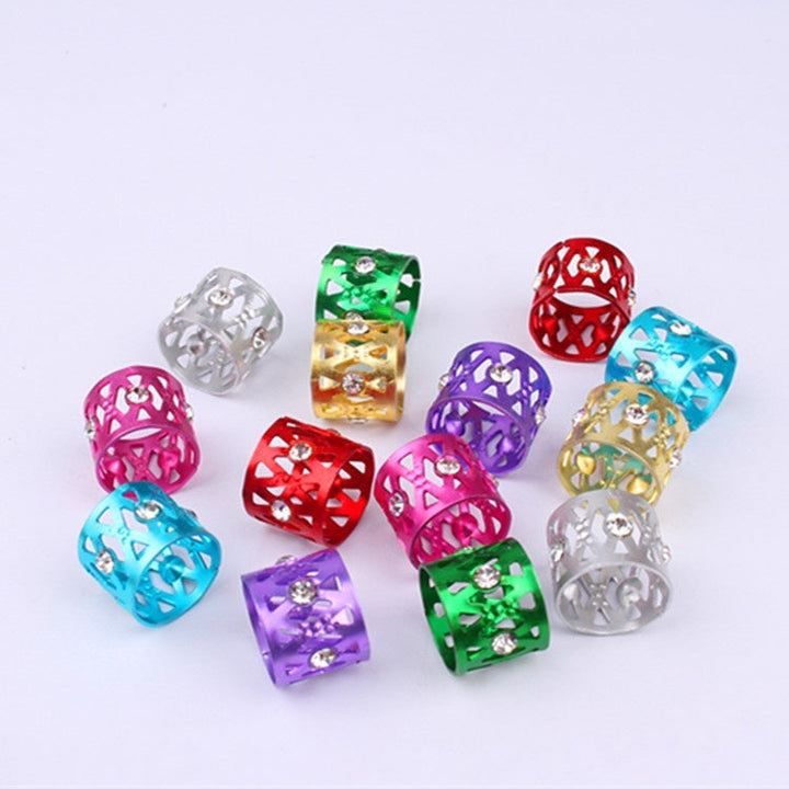 Wig Decoration Hollow Jeweled 7 Color Aluminum  Aluminum Headwear Hair Ring