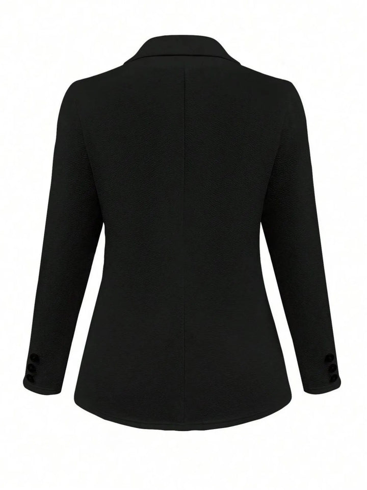 Lapel Collar Open Front Blazer