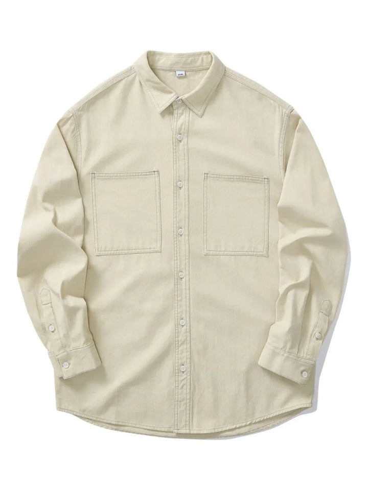 Men's Plus Size Button Up Long Sleeve Shirt