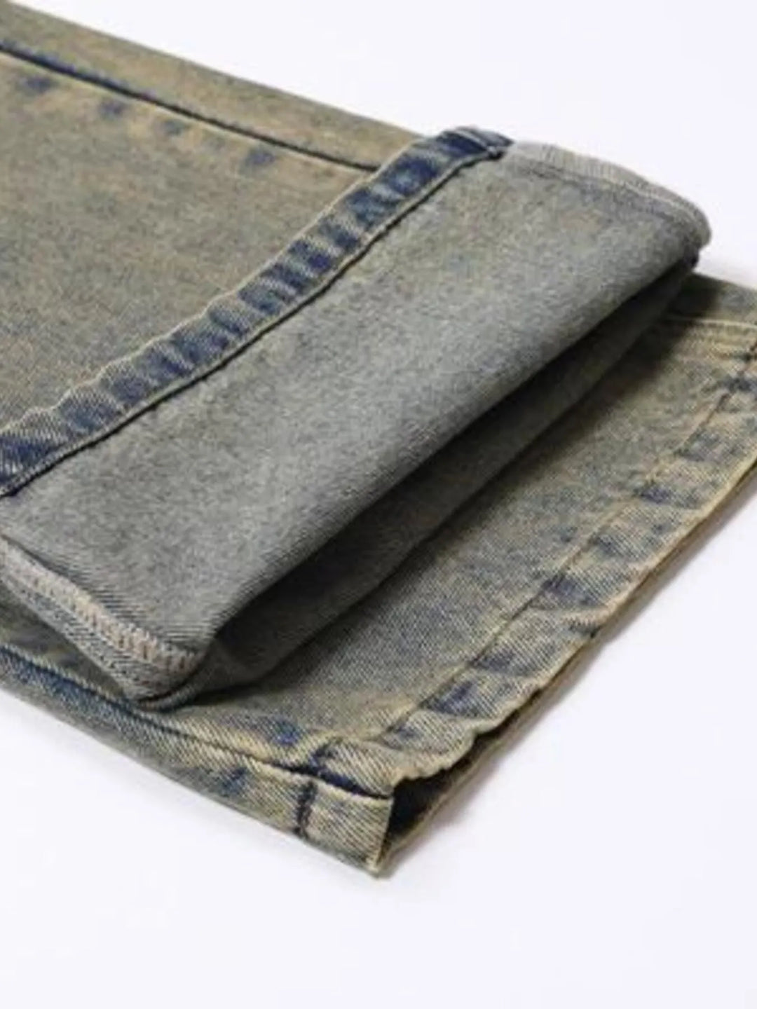 Men's Vintage Wash Straight Leg Jeans