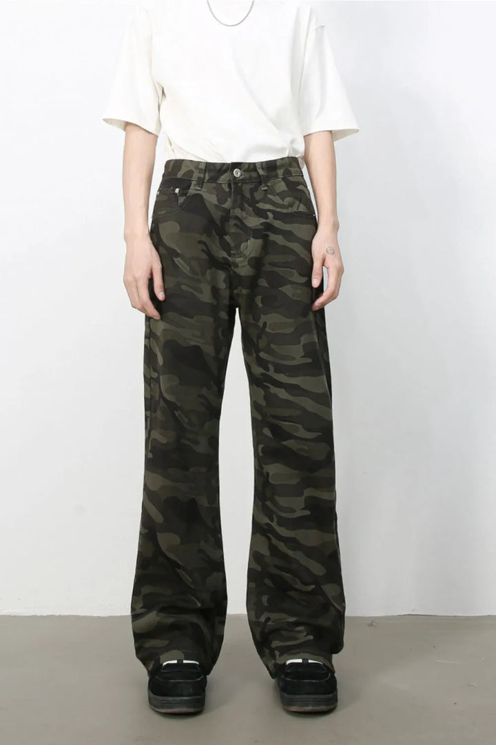 Men's Camouflage Jeans with Pockets
