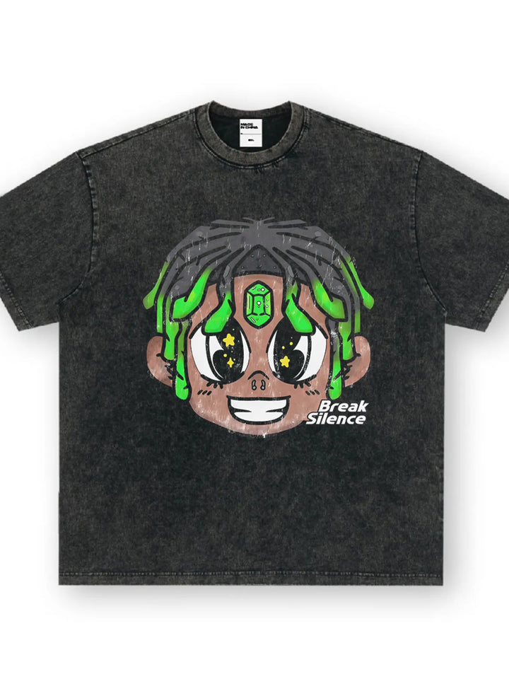 Men's Cartoon Graphic Oversized T-Shirt