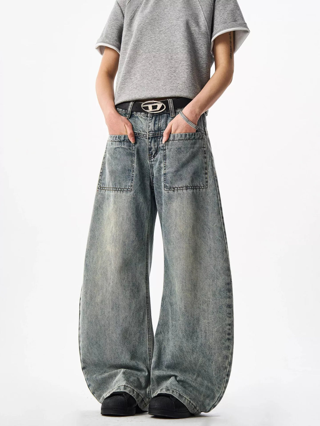 Men's Full Size Wide Leg Jeans Plus Size
