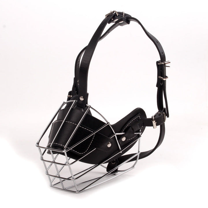 Dog Muzzle Adjustable Basket Soft Straps Rubber Pet Anti-bite Muzzle