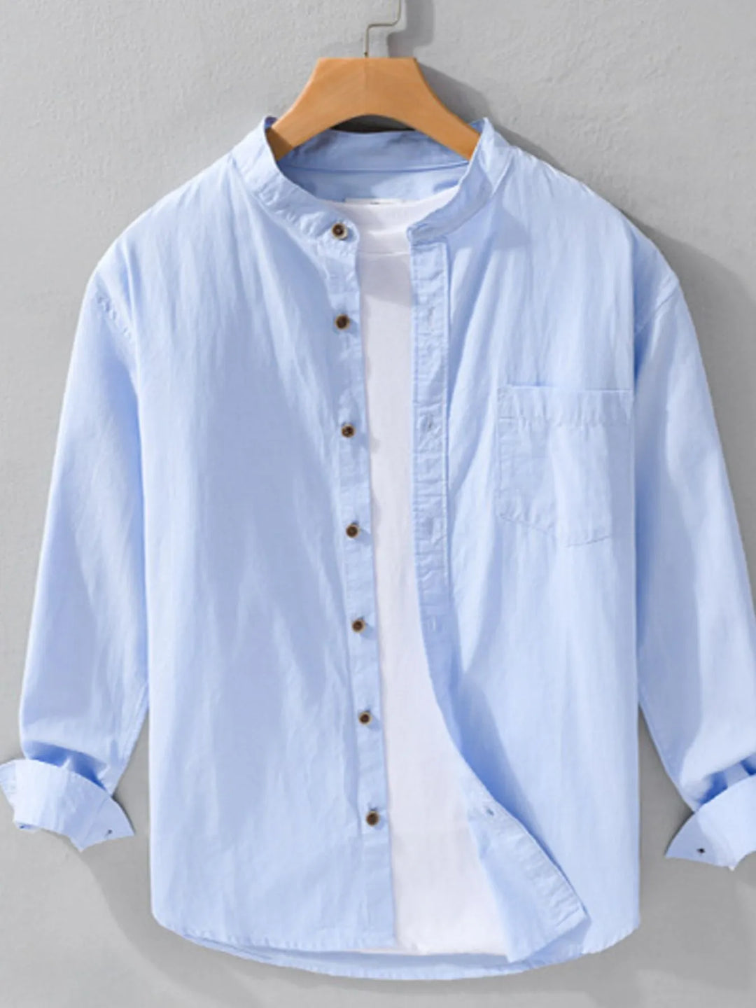 Men's Plus Size Button Up Long Sleeve Shirt