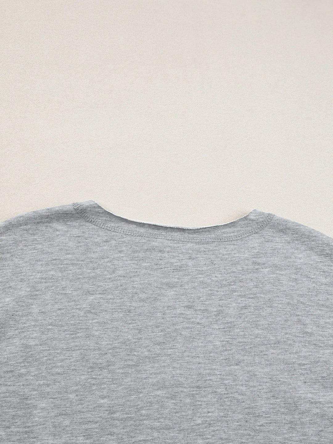USA Lettering Patch Notched Neck T-Shirt
