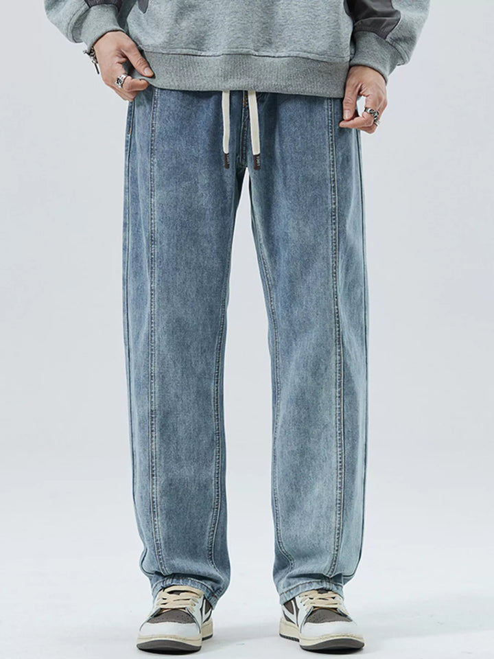 Men's Full Size Loose Fit Straight Leg Jeans Plus Size