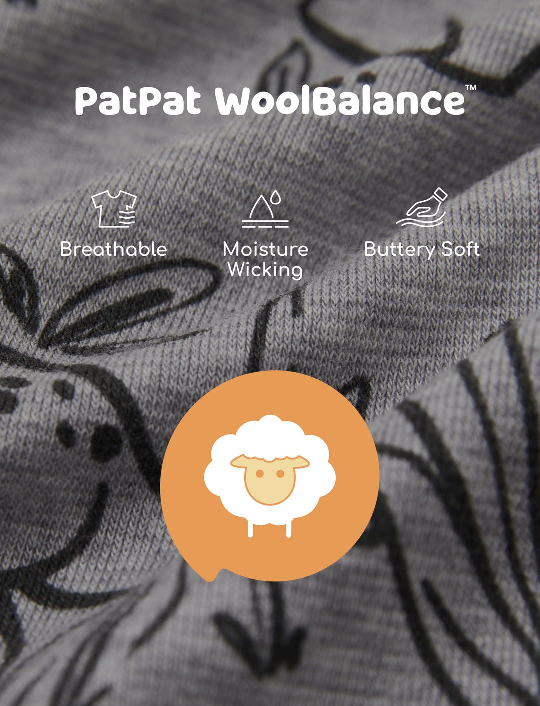PATPAT Baby Footie Pajamas - Premium Tencel Lyocell & Wool Romper with 2-Way Zipper