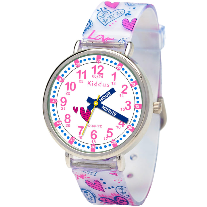 Kids Time Teacher Watch - Educational Analog Watch with Japanese Quartz Movement Ages 5-12