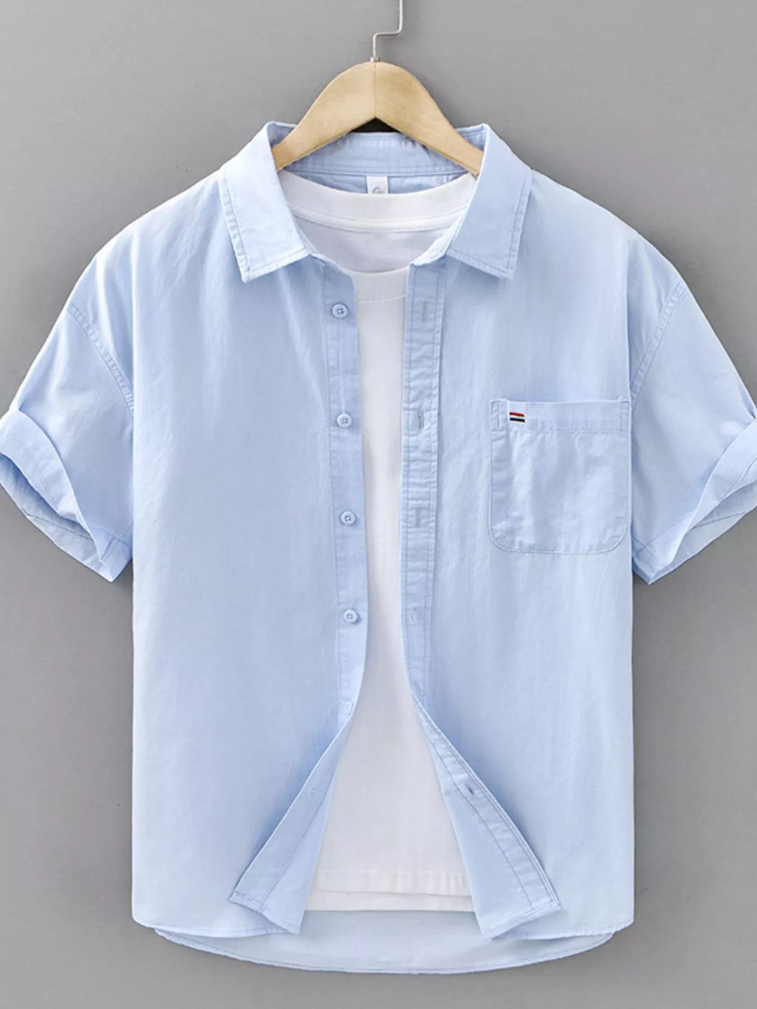 Men's Plus Size Plaid Button Up Short Sleeve Shirt