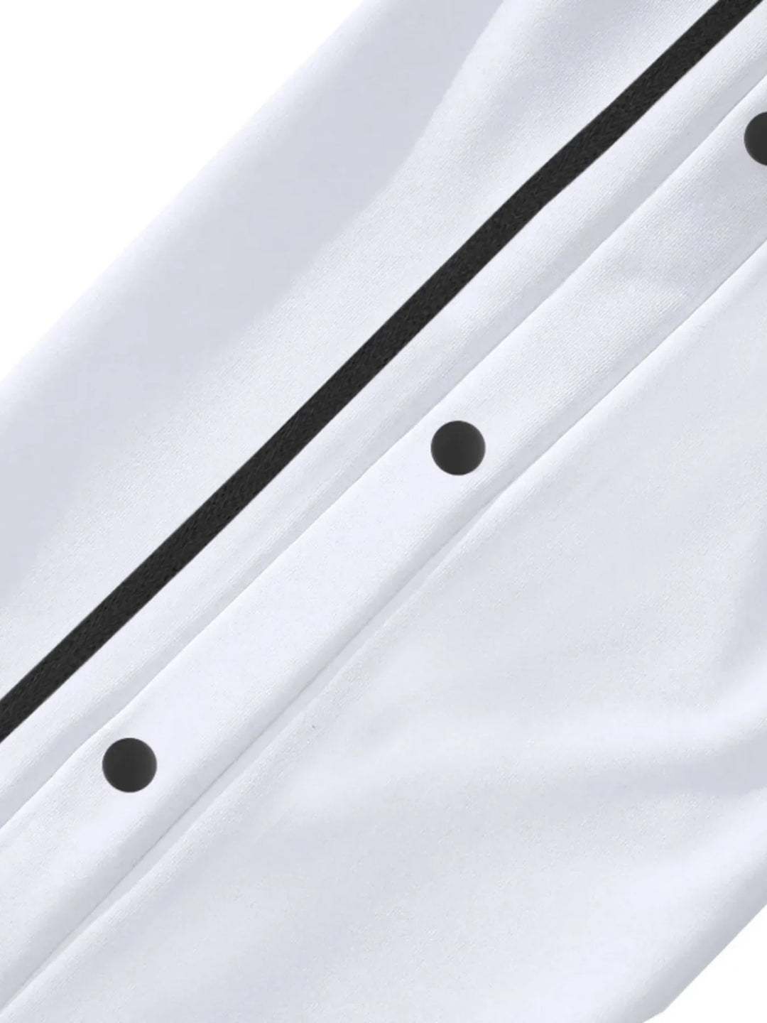 Men's Full Size Snap-Button Pants with Side Stripe Detail Plus Size