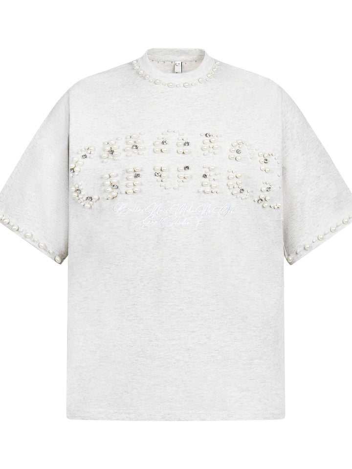 Men's Pearl Detail Round Neck T-Shirt