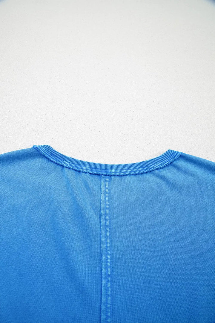 Mineral Wash Star Mesh Patchwork Oversize Tee
