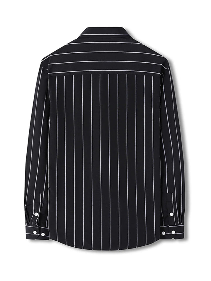 Men's Plus Size Classic Striped Long Sleeve Shirt