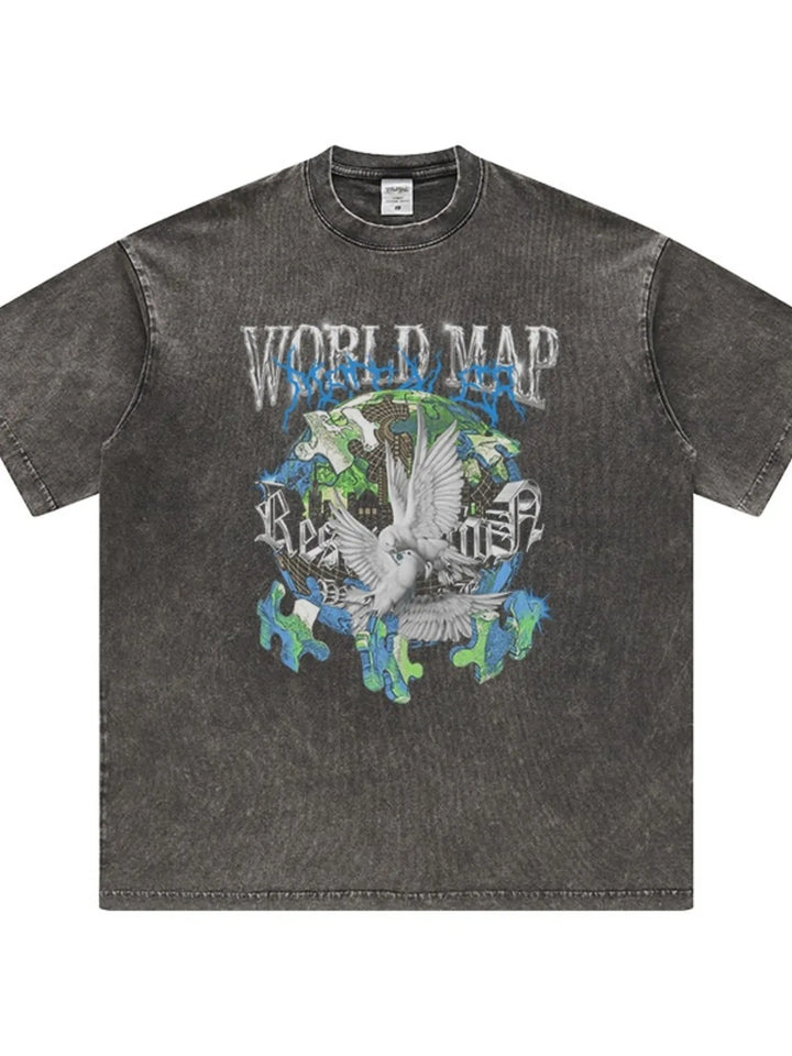 Men's Graphic Round Neck Short Sleeve T-Shirt