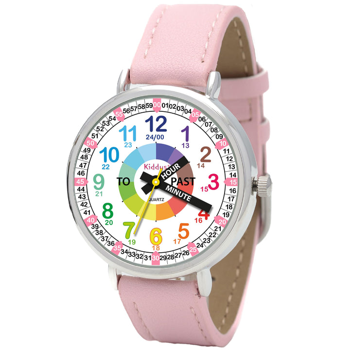 Kids Time Teacher Watch - Educational Analog Watch with Japanese Quartz Movement Ages 5-12