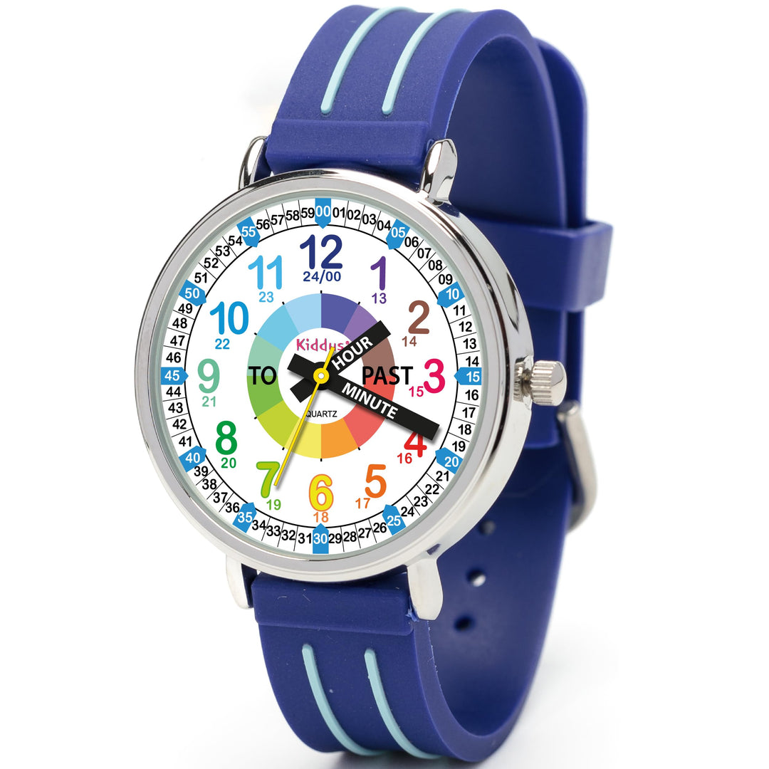 Kids Time Teacher Watch - Educational Analog Watch with Japanese Quartz Movement Ages 5-12