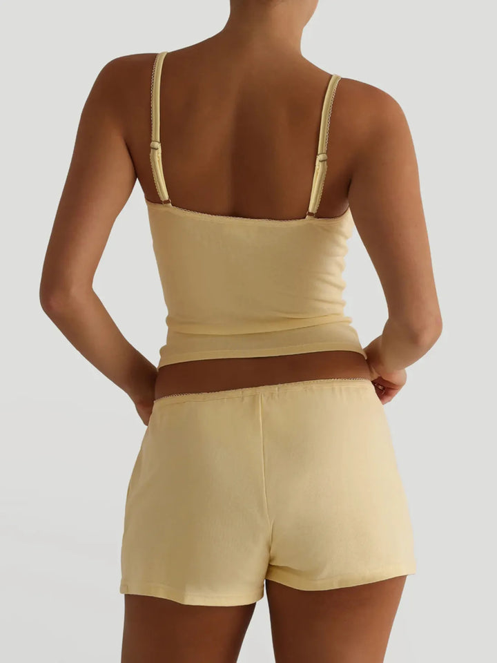 V-Neck Cami and Shorts Set