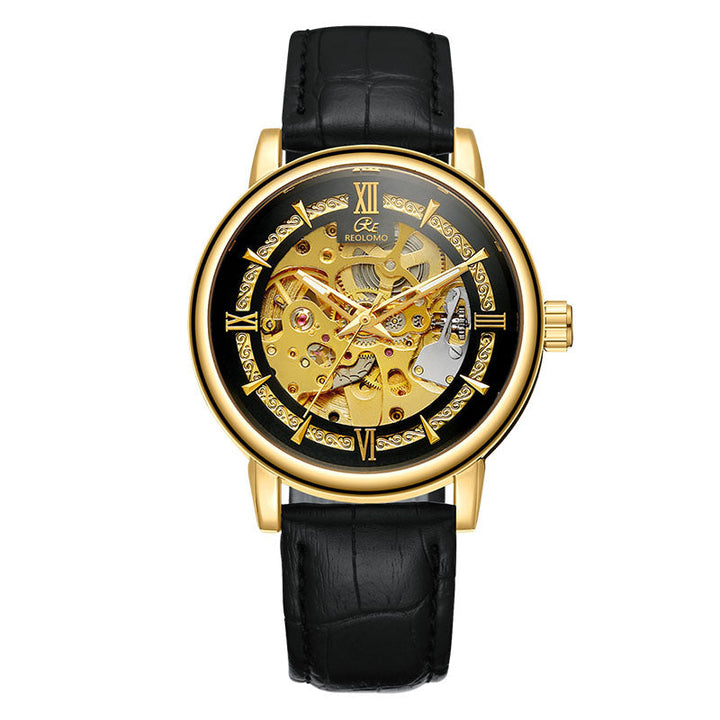 European And American-style Mens Fashionable Hollow-out Mechanical Watch
