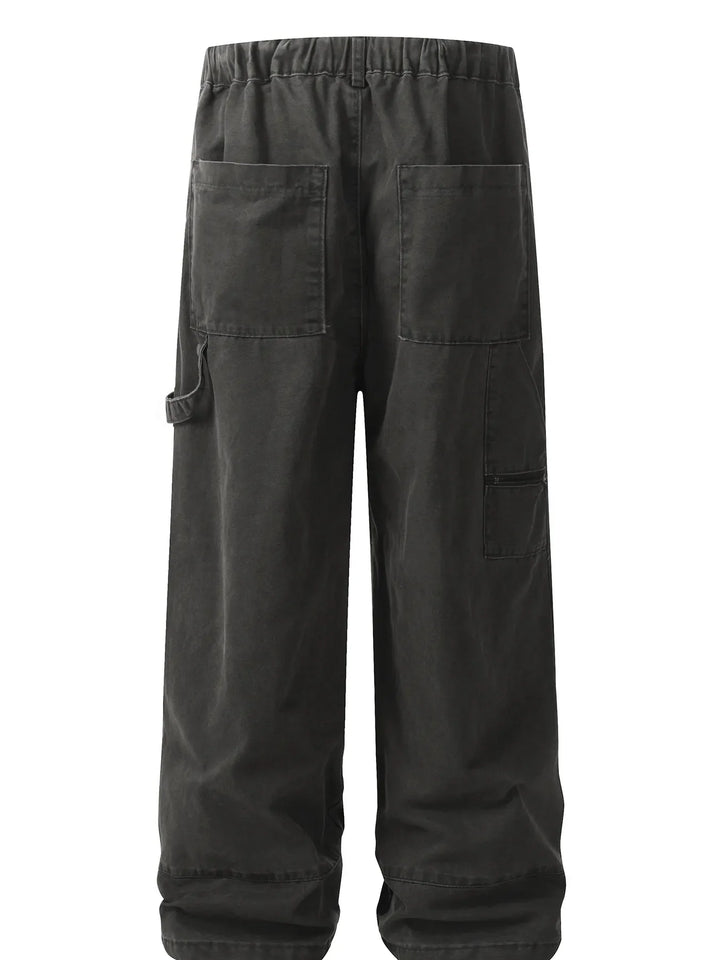 Men's Washed Wide Leg Jeans