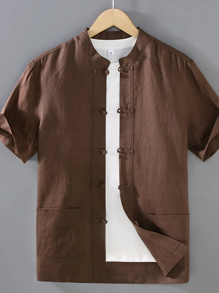 Men's Plus Size Button Up Short Sleeve Shirt