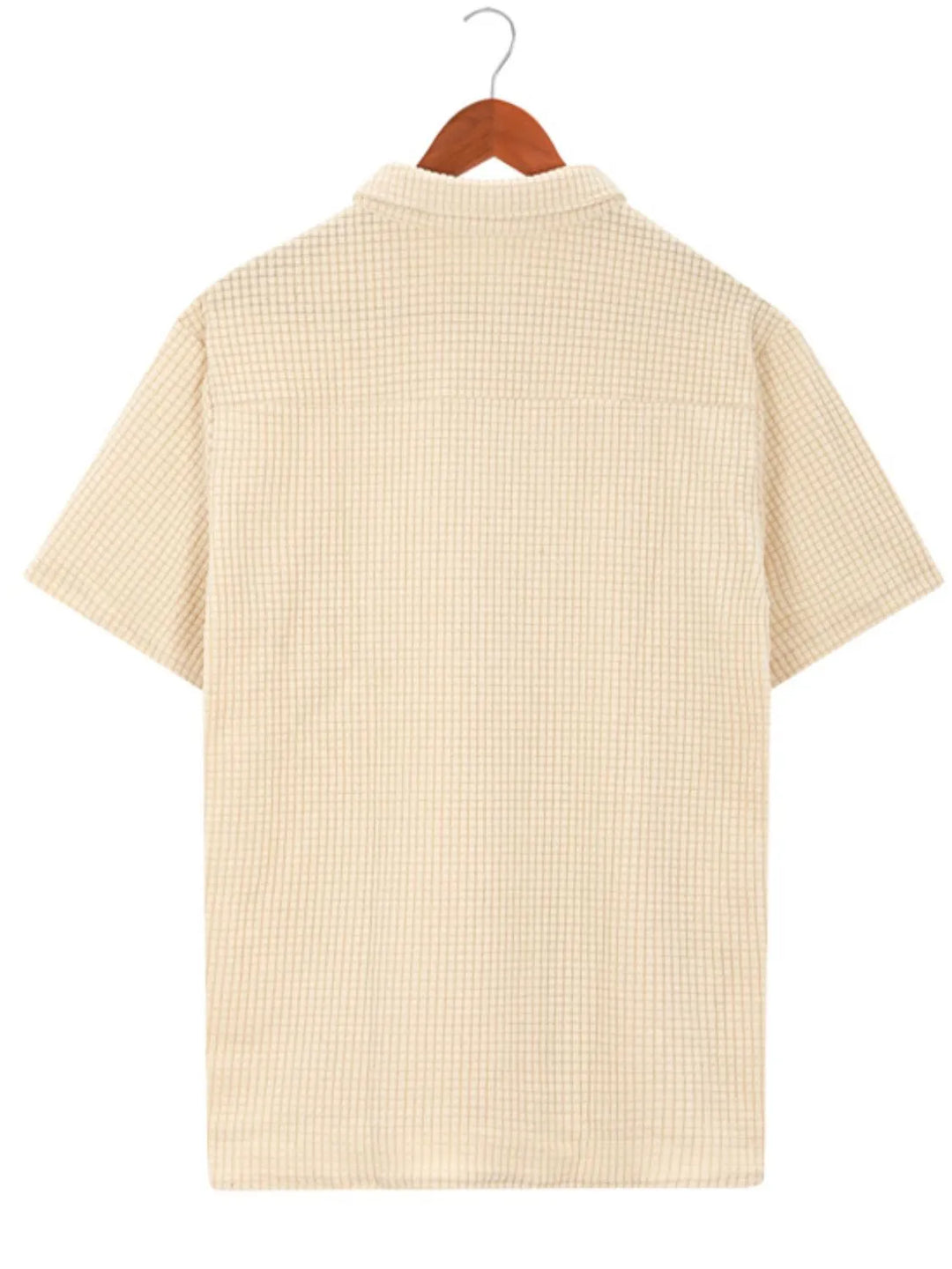 Men's Full Size Button Detail Short Sleeve Polo Plus Size
