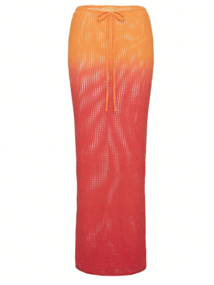 Gradient Crochet Tank and Skirt Set