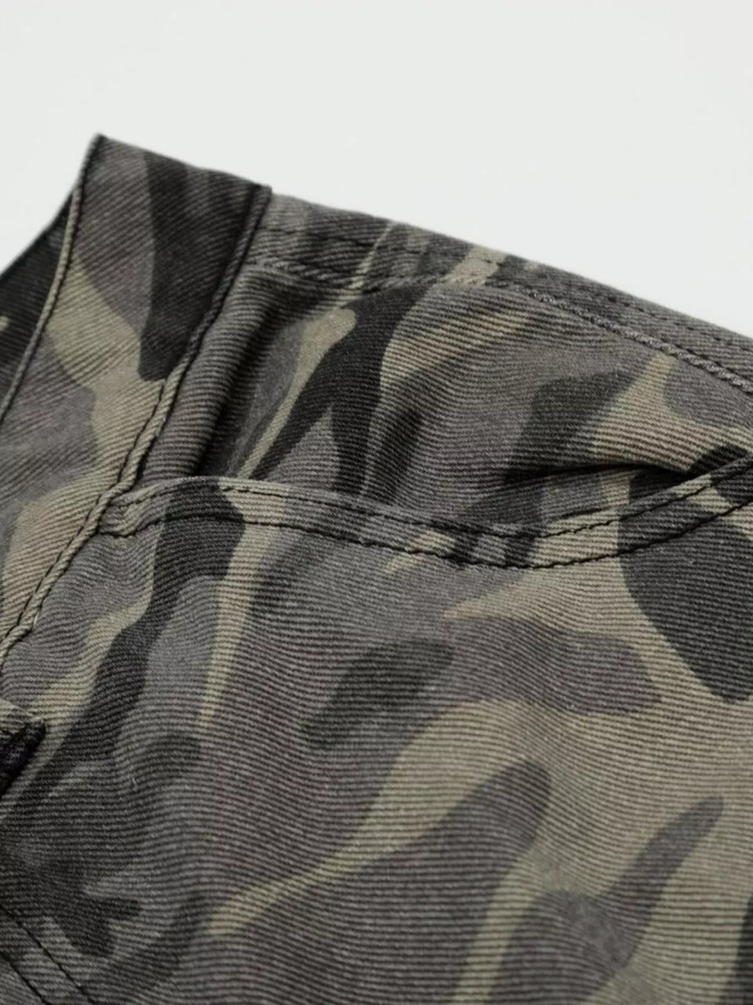 Men's Camouflage Cargo Denim Capris