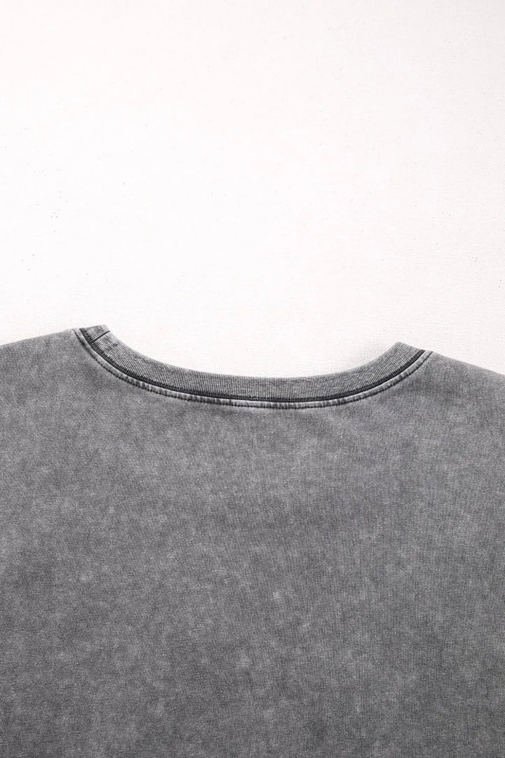 Mineral Wash Half Sleeve Vintage T Shirt