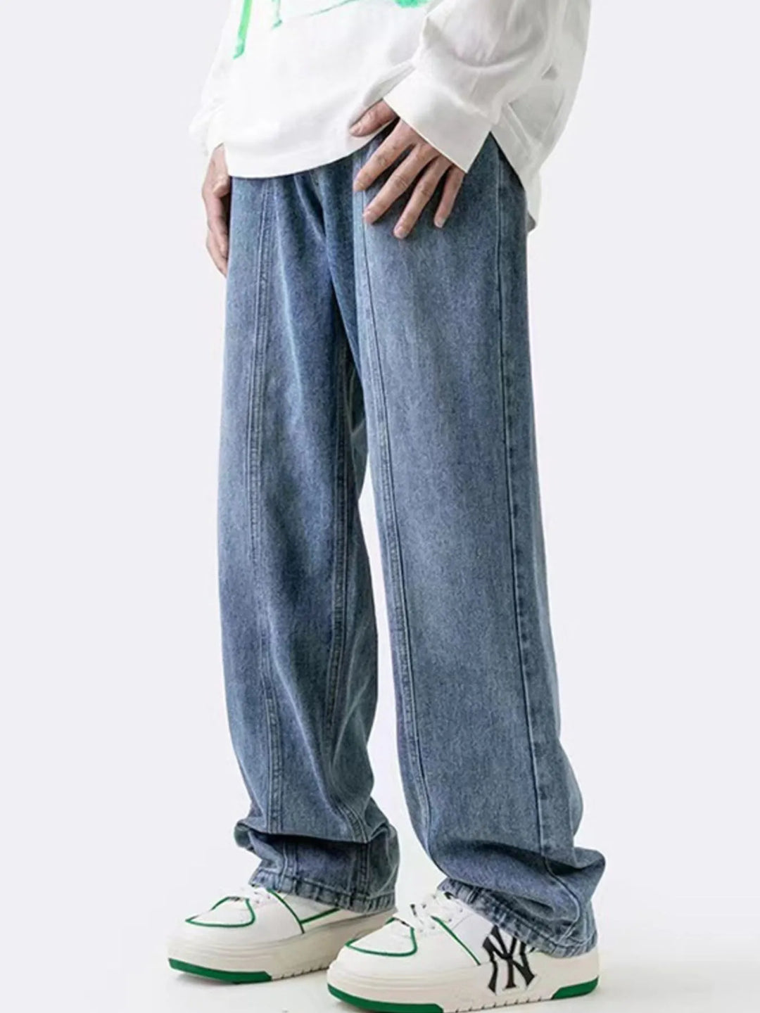 Men's Plus Size Wide Leg Relaxed Fit Jeans