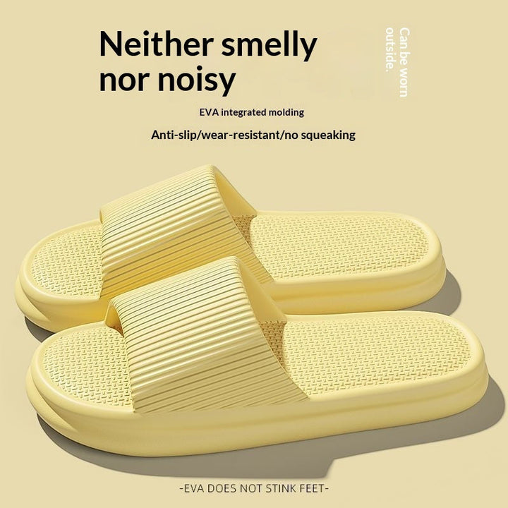 Minimalist Home-use Bathroom Slippers With A Plush Cushioned Feel For Men